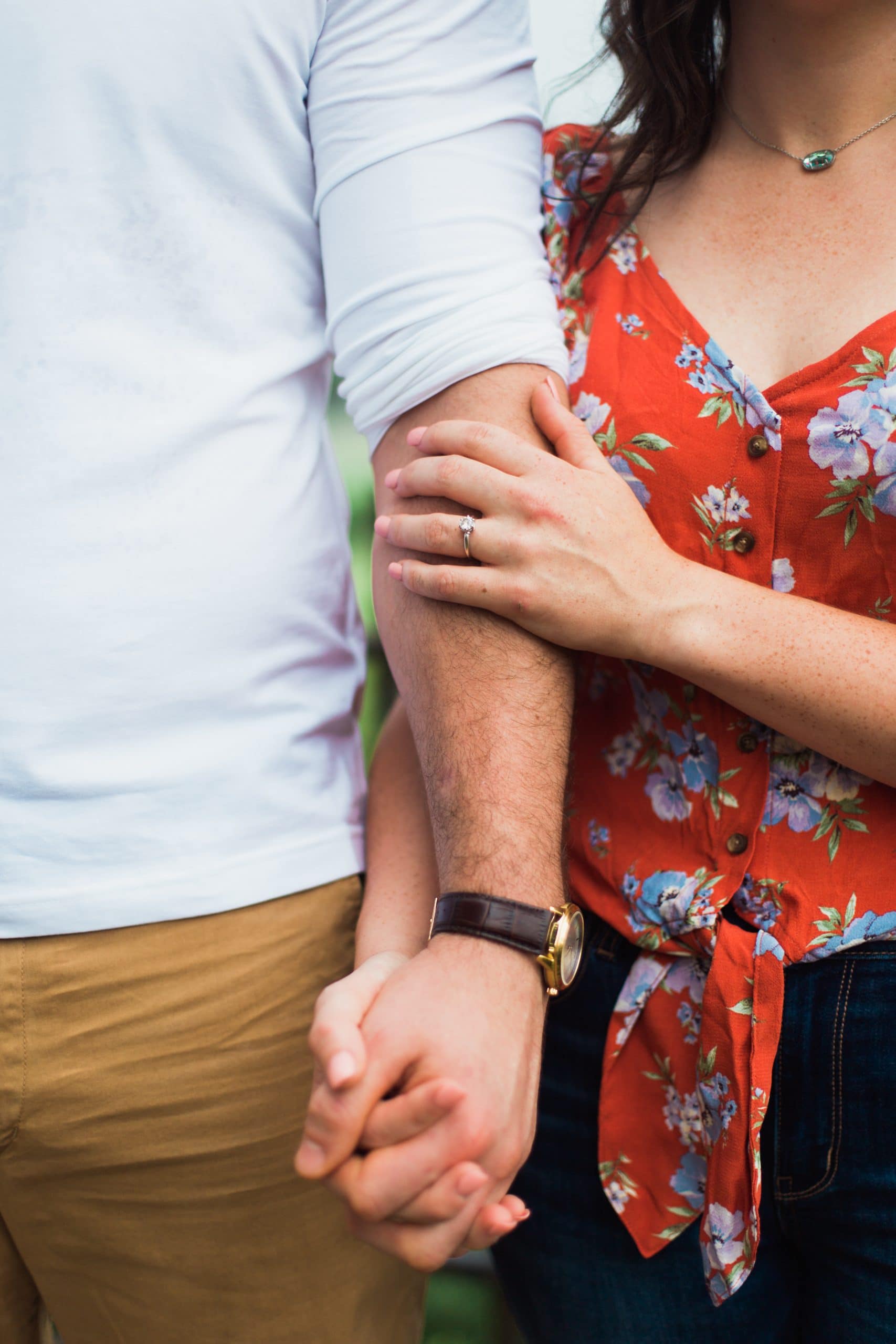 holding-hands-for-pinnacle-mountain-engagement-session