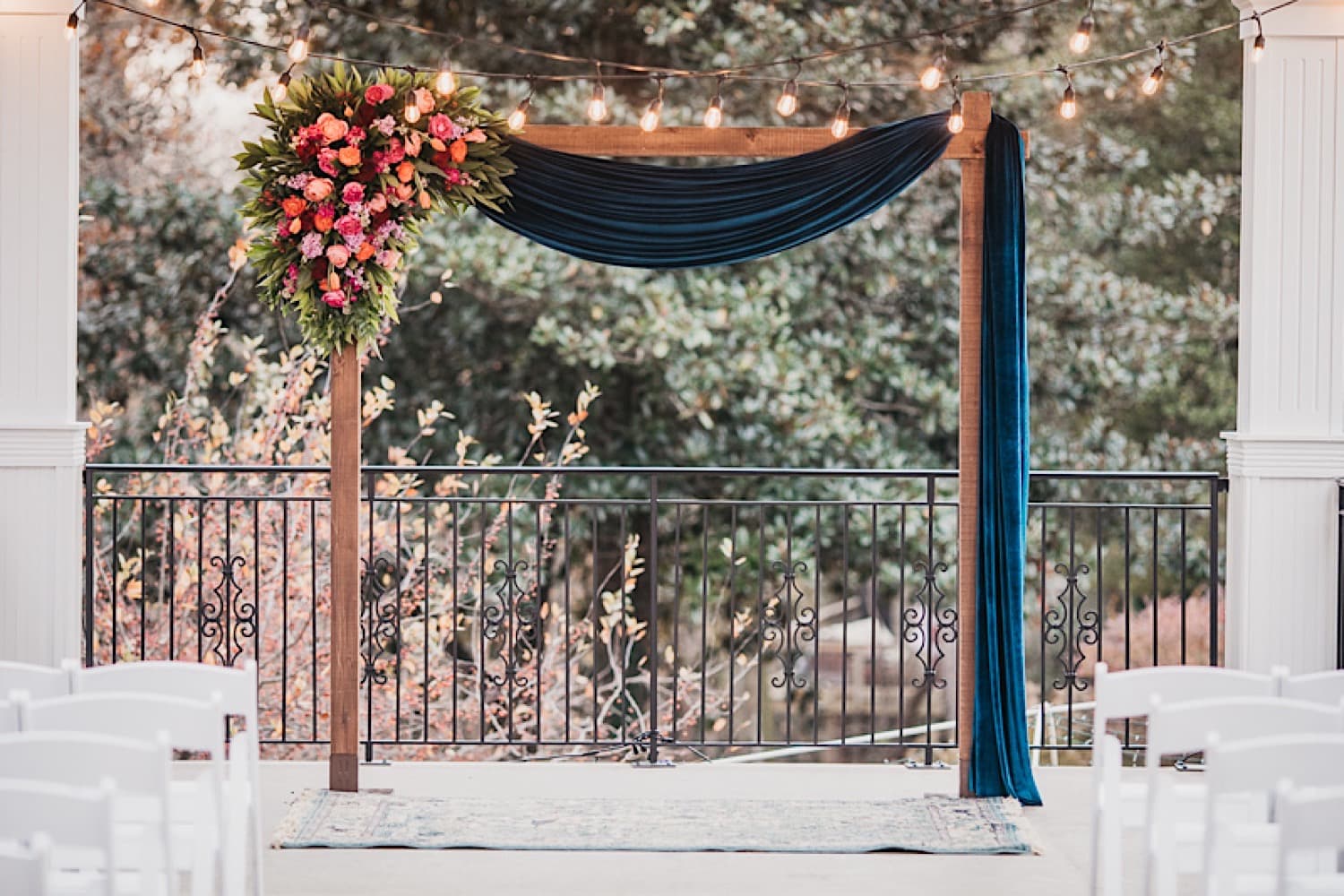 Crescent Hotel wedding East Lawn arch