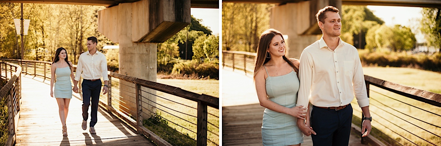 Couple-walking-together-for-summer-engagement-session