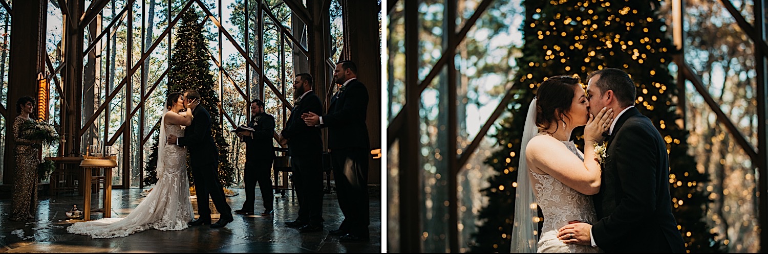 bride-and-groom-first-kiss-at-garvan-woodland-gardens-anthony-chapel