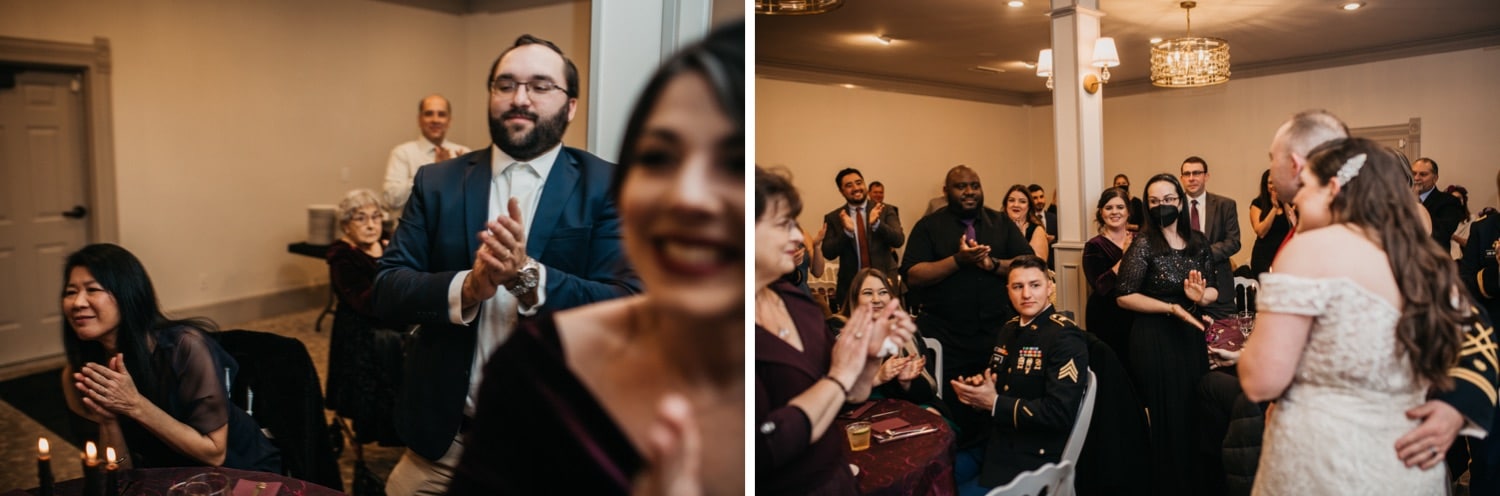 guests-clapping-for-bride-and-groom