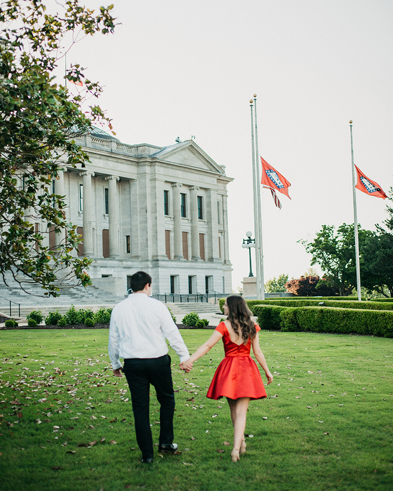 Arkansas Wedding Collection Engagement Session at Little Rock Capital